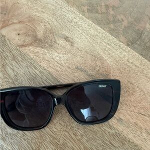 Quay Black Oversized Sunglasses